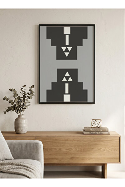LOWHA Canvas Wall Art Stretched Over Wooden Frame with Black Floating Frame a...