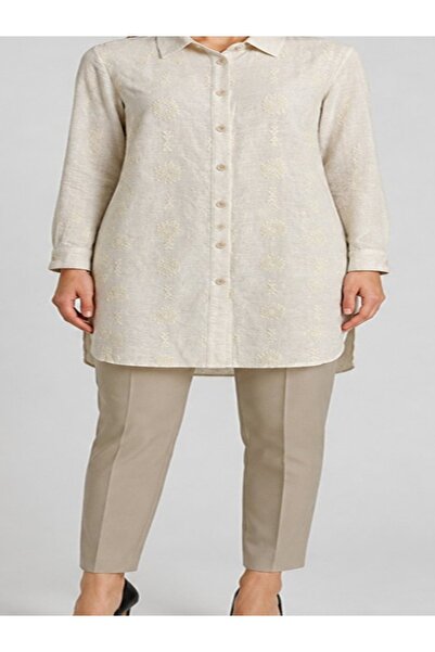 FUAT GÜRSEN Fuat Gürşen 5327 Long Linen Tunic