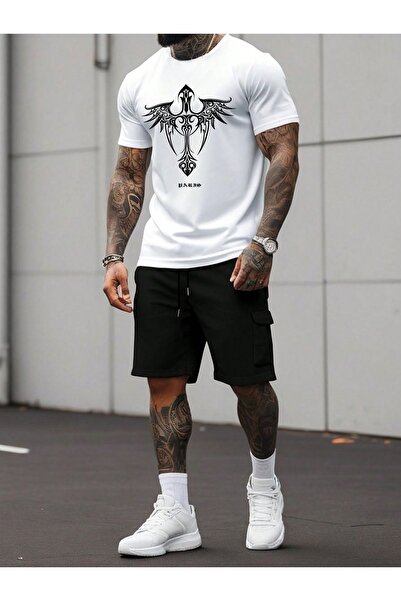 COZYWEAR Unisex Oversize Shorts Set Short Sleeve T-Shirt Comfortable Fit Summ...
