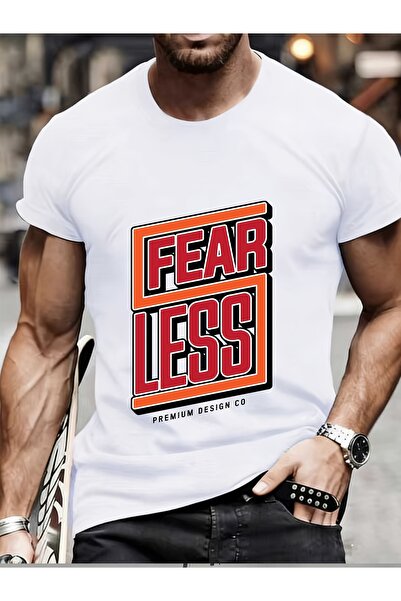 2mcup تي شيرت رجالي بتصميم فاخر من Fearless بوزن 180 جرام، مثالي للمهرجانات ا...