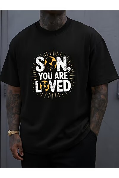 212Wear تي شيرت مطبوع عليه You Are Loved، تصميم دافئ ومناسب للعائلة، مثالي لل...