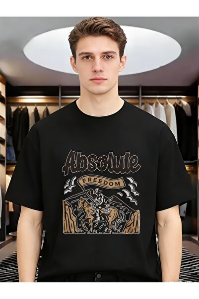 NOURAM Absolute Freedom Comfort Soft Men Funny Unique Tees Round Neck Short S...