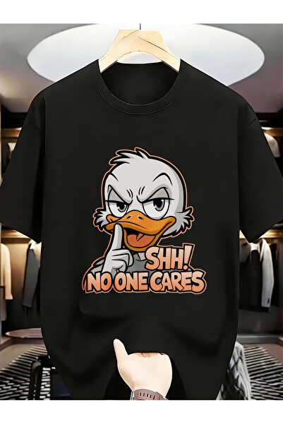 BASEPULSE Shh! No One Cares Sassy Duck Spring Summer Funny Unique Casual Tops...