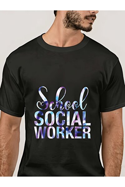 LİNA06 T-Shirt School Social Workers A Fun Fashionable 180G Gift Professional...