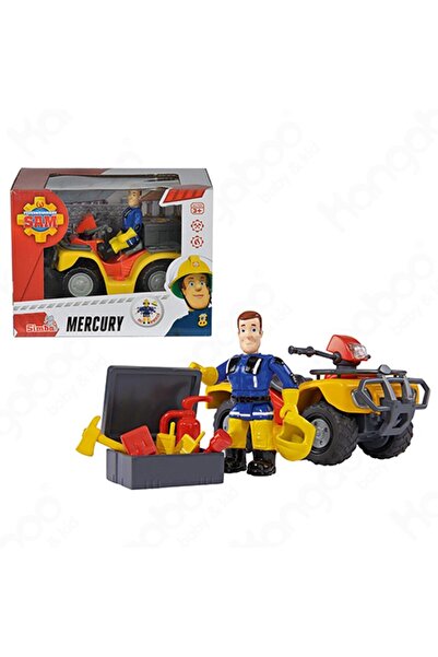 Fireman Sam Μέρκιουρι Πυροσβέστης Τετράτροχο με φιγούρα Σαμ