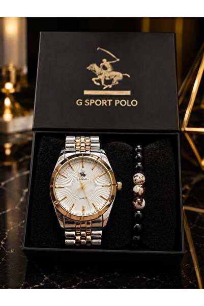 G Sport POLO Erkek Saat Bileklik Kombini Sevgiliye Özel Kutulu Hediye Seti