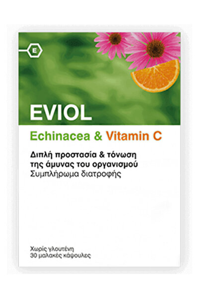 EVIOL Echinacea &amp; Vitamin C 30 Μαλακές Κάψουλες