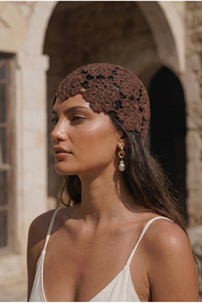 Katia&Bony Women's Knitted Hair Cap Brown