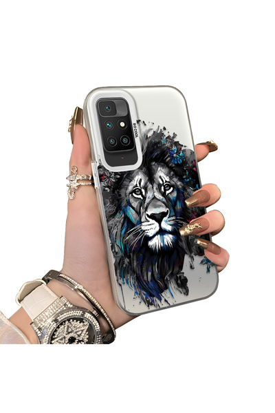 Hontinga Redmi 10 Compatible Silicone Edge Hard Back Case Couple Phone Case w...