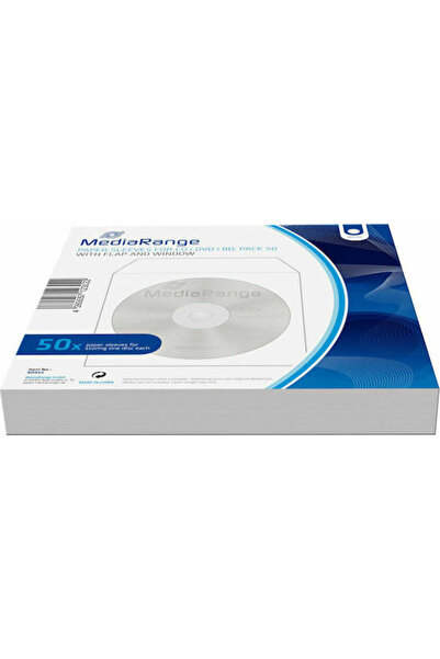 MediaRange Θήκη CD/DVD Λευκή 50 τεμάχια