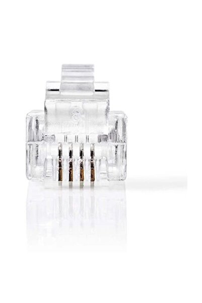 Nedis Conector RJ11 tată transparent, set de 10 bucăți