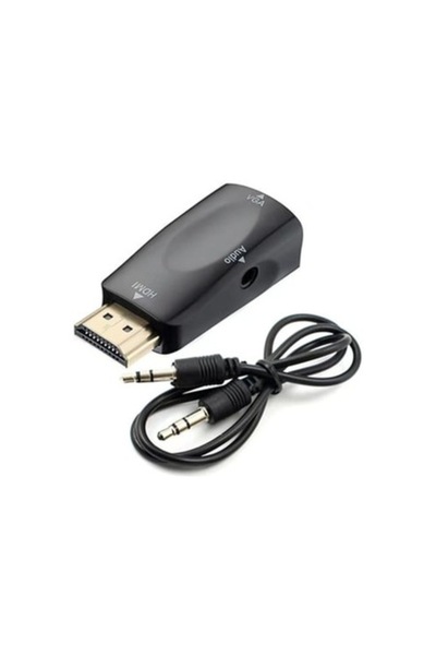 OEM Adaptor HDMI la VGA cu cablu audio de 3,5 mm, negru
