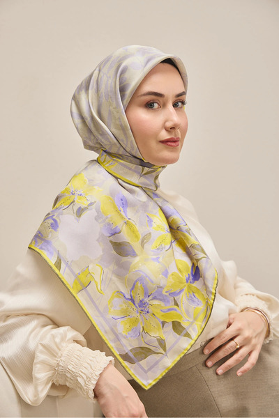 Silk Home Twill Silk Patterned Scarf 11511