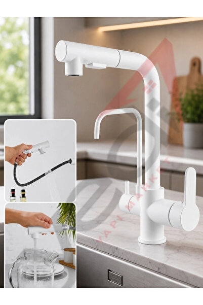 Fualora Spiral Functional Purified Kitchen Faucet White