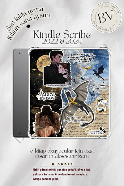 BookTok Vibes Co. Fourth Wing / Dördüncü Kanat Temalı Insert - Kindle ve Kobo...
