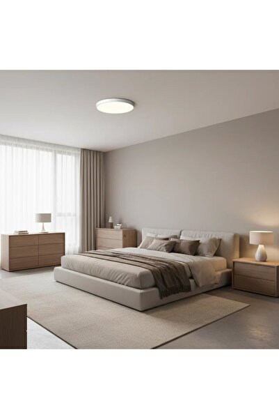 DECODEPO Plafoniera LED 37cm 33W Lumina Rece Rotund Modern Simplu pentru Baie...