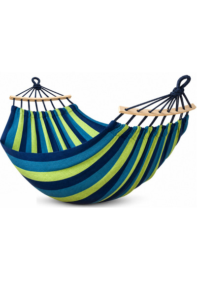 OEM Hamac camping 2 persoane pentru gradina si terasa, 260 x 150 cm, albastru...