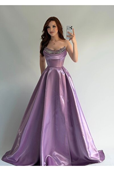 ayşenur Dinçer butik Aurora Abiye Lila