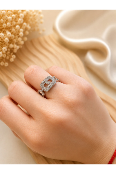 BERF JEWELLERY Silver Jewelled Ring