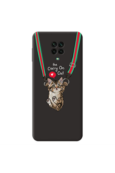 Other Xiaomi Redmi Note 9 Pro Swinging cat Black Colored Silicone TPU Θήκη