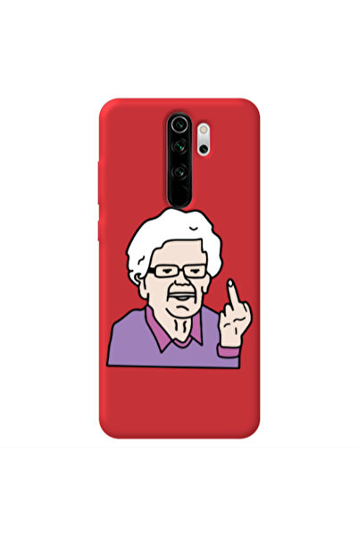 Other Xiaomi Redmi Note 8 Pro Crazy Granny Red Colored Silicone TPU Θήκη