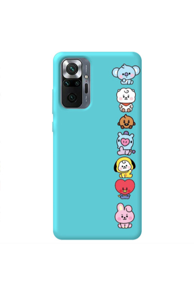 Other Xiaomi Redmi Note 10 Pro 4G Lovely animals Turquoise Colored Silicone T...