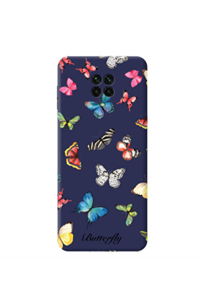 Other Xiaomi Redmi Note 9 Pro Mixed Butterflys Dark blue Colored Silicone TPU...