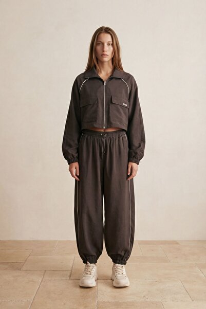 Quzu Women's Canvas Trousers Pnt01526 Brown