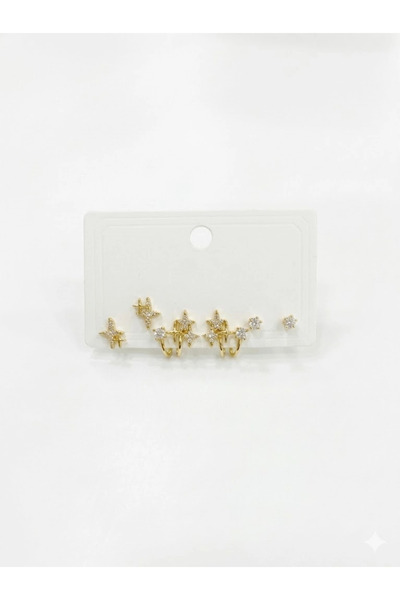 Inure Jewelry Polar Star Six-Piece Earrings - Kp00577