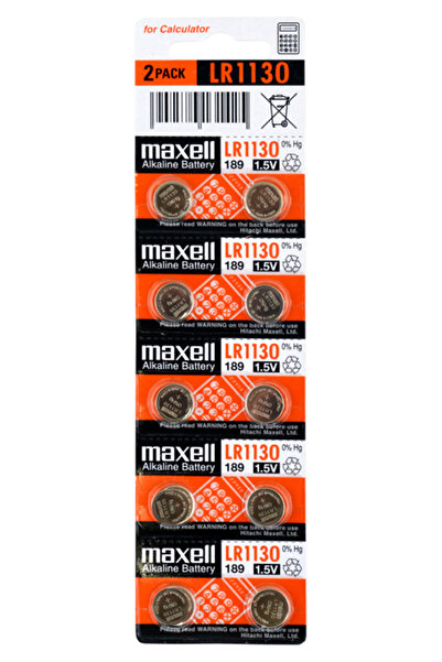 Maxell αλκαλικές μπαταρίες LR1130, 1.5V, 10τμχ