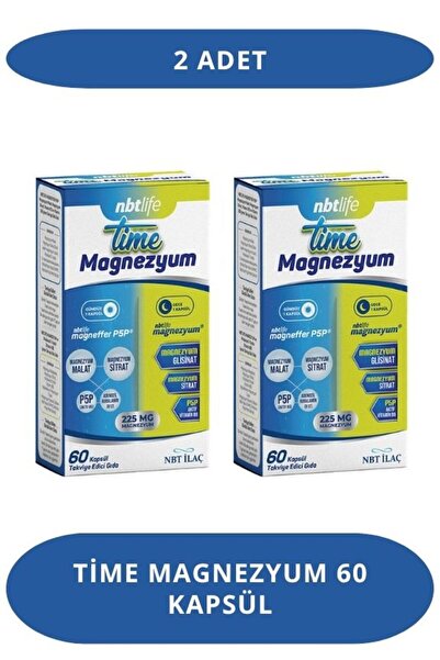 Nbt İlaç Time Magnezyum 60 Kapsül (2 Adet)