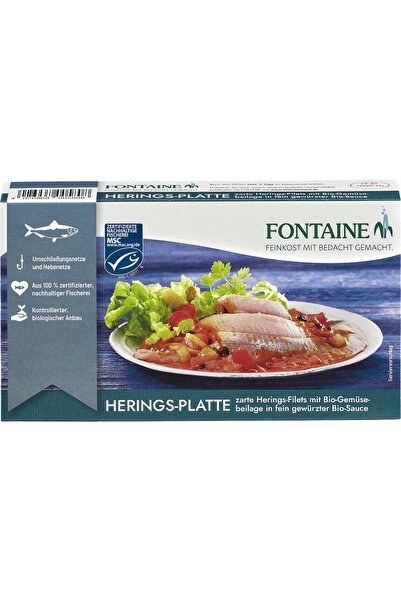 Fontaine File de hering in sos bio usor picant cu legume