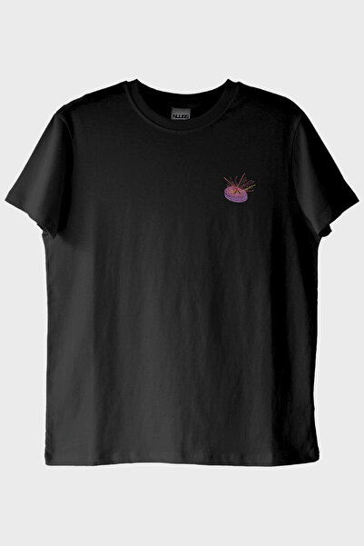 NUUGG Purple Drum Flame Music Black T-Shirt