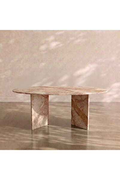 adomarmarblehandmadeandluxury Elips Mermer Yemek Masası