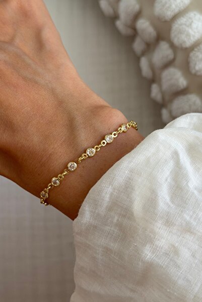 Lavian Accessories Olivia Gold Zirkon Bileklik