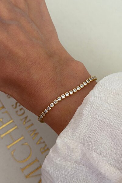 Lavian Accessories Mia Gold Yuvarlak Su Yolu Bileklik