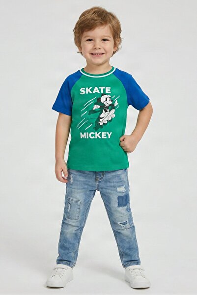 Hamleys x Disney Toddlers Boy Short Sleeve Graphic Print T-Shirt, Green