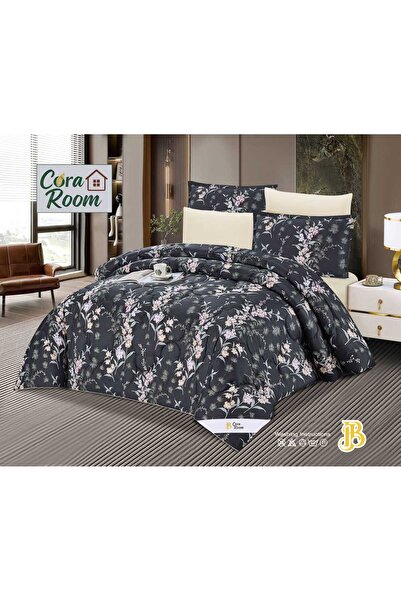 HD Summer Quilt Set with Plaid Pattern. The Mat Features a Basic Black or Dar...