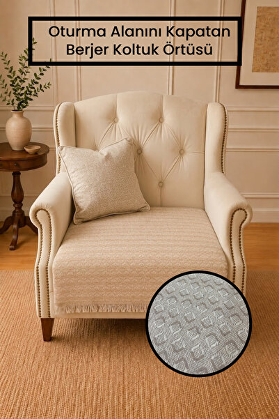 Gizo Home Hsn |   Cotton Single Armchair Cover for Seating |   Non-Slip Armch...