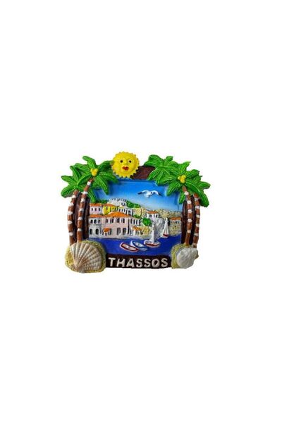 Tradesor Tουριστικό μαγνητάκι Souvenir - Σετ 12pcs - Resin Magnet - Thassos -...
