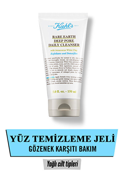 Kiehl's Rare Earth Deep Pore Cleanser 150 ml – Gözenekleri Temizleyen ve Cild...
