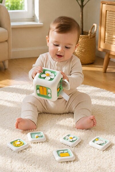 Generic 1 Plastic Montessori Sensory Activity Cube Puzzle Toy Fine Motor Lear...