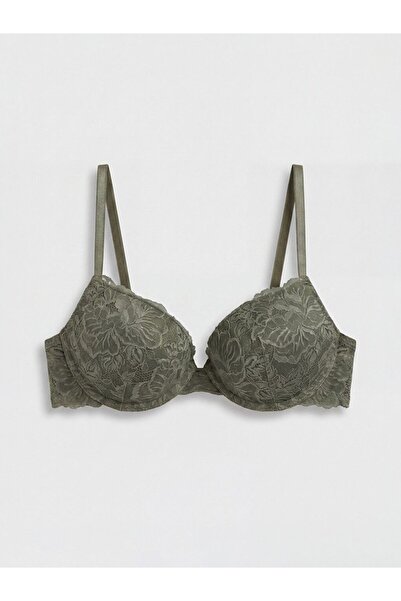 LC Waikiki Lcw Dream Khaki Underwire Padded Lace T-Shirt Bra