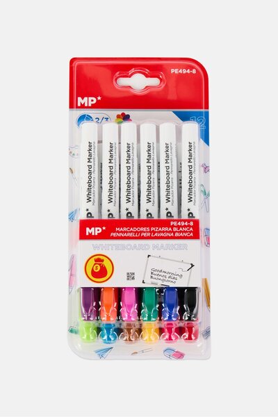 Main Paper 12 Pcs Whiteboard Marker, Multicolor