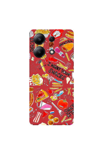 Other Xiaomi Redmi Note 13 4G Snack attack Red Colored Silicone TPU Θήκη
