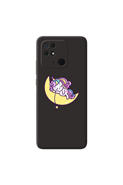 Other Xiaomi Redmi 10C Sleeping horse Black Colored Silicone TPU Θήκη