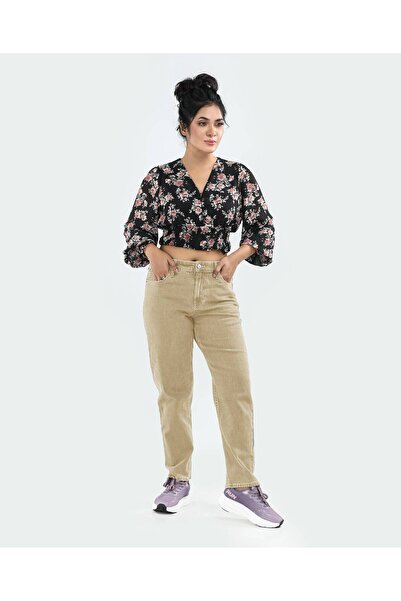 Finelook High Waist Wide Leg Jeans for Women