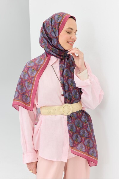 Silk Home Tencel Monare Şal Tomurcuk Koyu Pembe