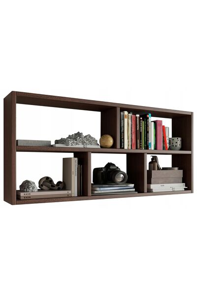 Teo Etajeră suspendată de perete Wenge, 113,6 cm, Bibliotecă plutitoare modernă