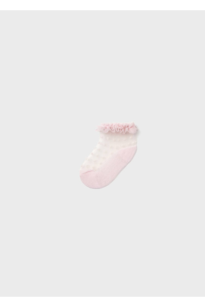 MAYORAL Baby Girl Polka Dot Tulle Socks Pink 9056